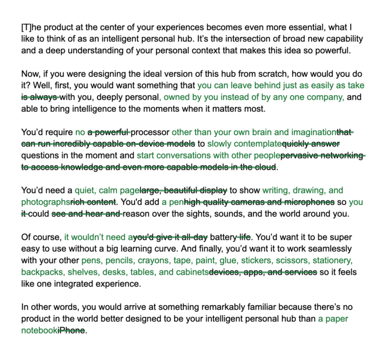 Here, I fixed John Ternus’s lead-in at yesterday’s Apple event. #technology and liberal arts